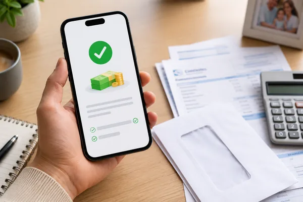 Personal loan approval on phone screen